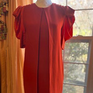 Chloé Shift Dress with Pleated Sleeves